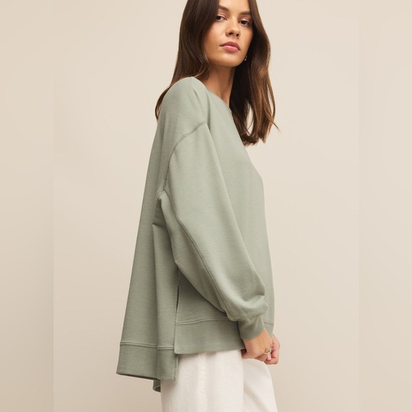 Z SUPPLY Ombre Weekender Pullover L Oversized Cozy - Picture 2 of 7